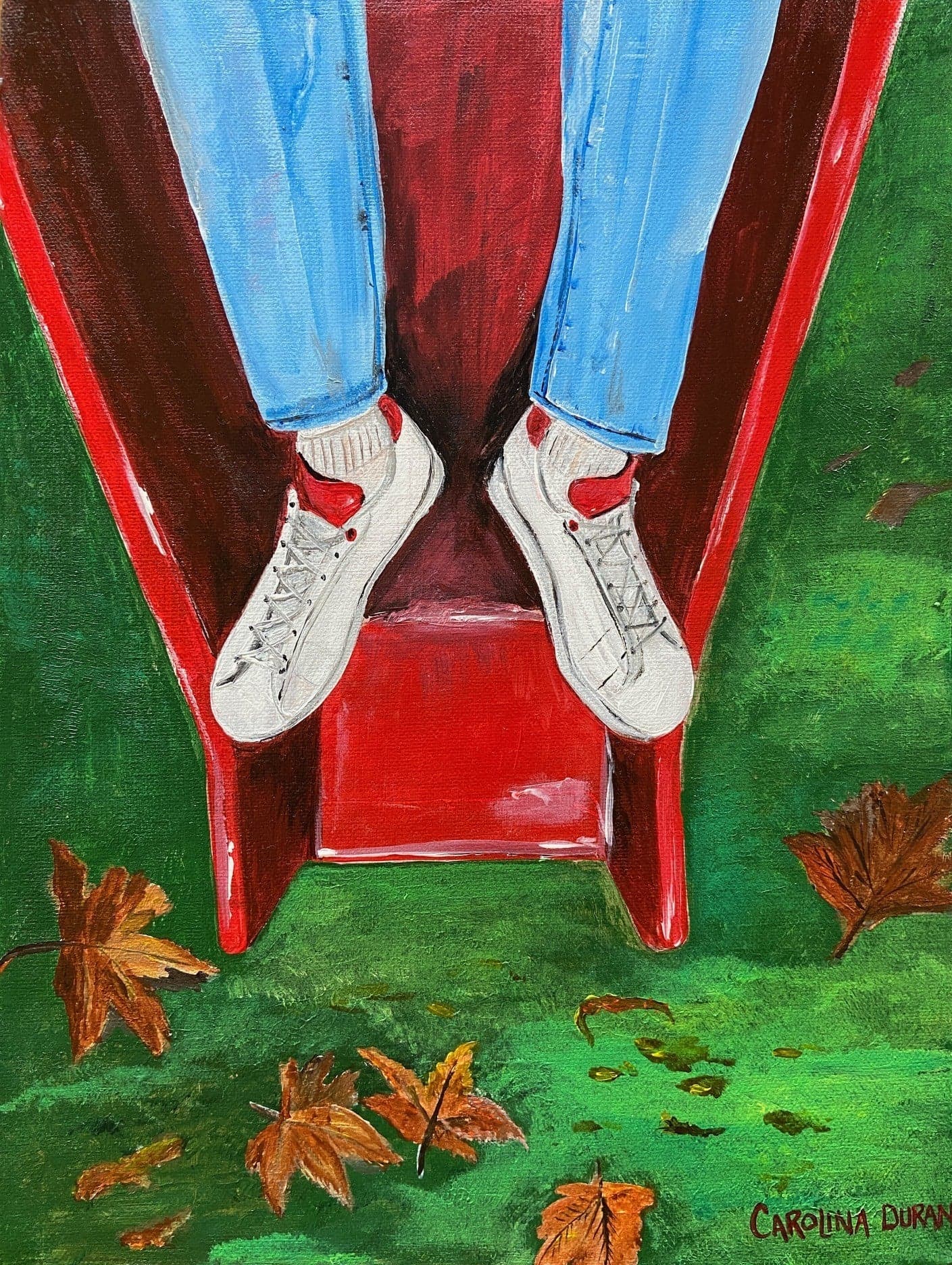 Living the Present — Acrylic on canvas, 16 × 20 in